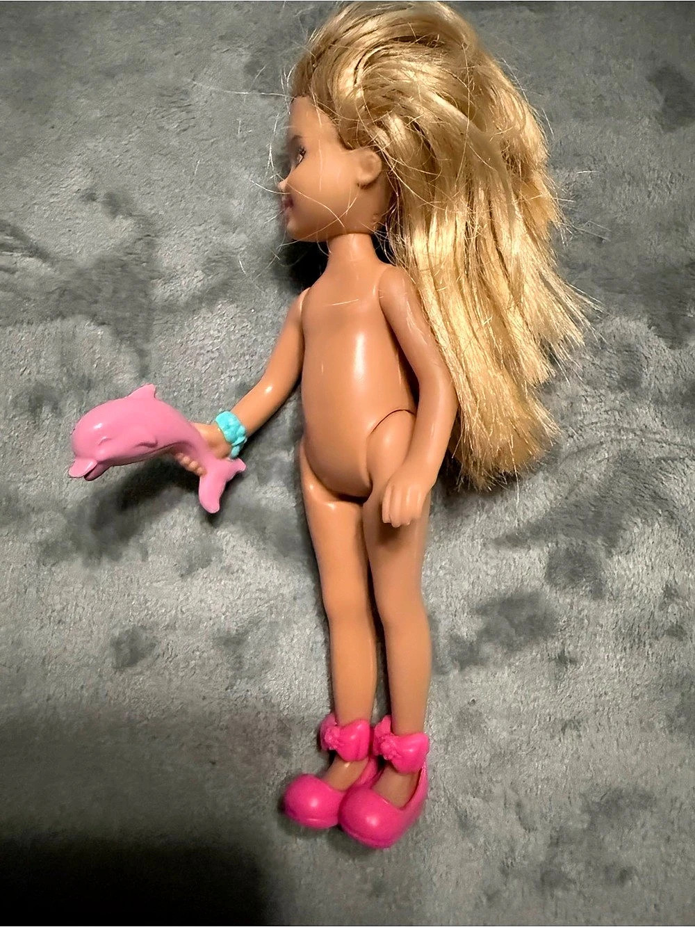 Chelsea Doll Barbies Sister Ready for the Pool with Dolphin Toy